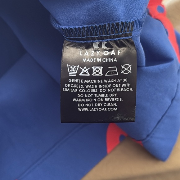 Lazy Oaf Picking Strawberry Dress Shoulder Ties Pockets Novelty Summer uk6/us2 - Picture 7 of 8